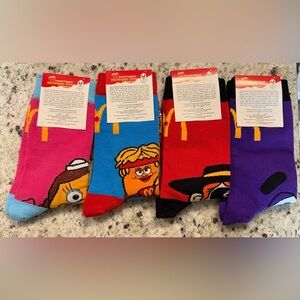 Lot Of 4 McDonald's McHappy Day Socks